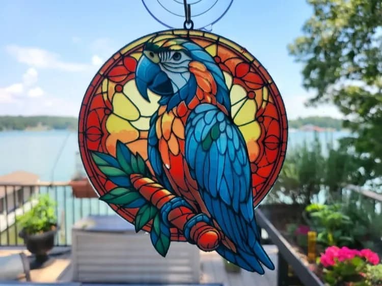 HueForge Stained Glass Macaw by tlavedas HueForge model: HueForge Stained Glass Macaw by tlavedas