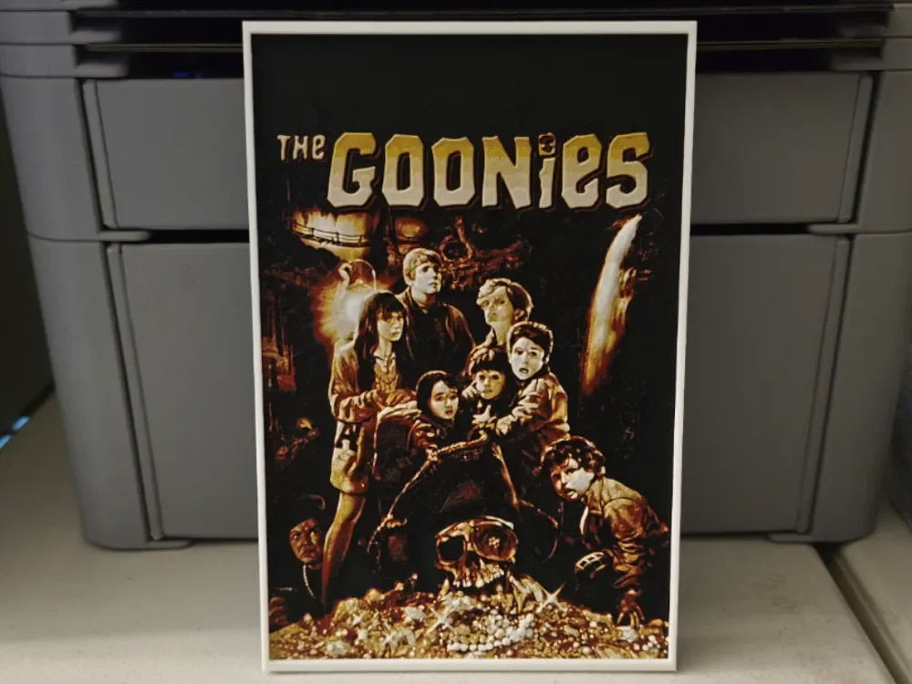 HueForge model: The Goonies Movie Poster - Hueforge Art by Lumpy3D