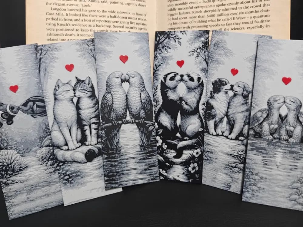 Home Pets Couples in Love Bookmarks Sets of 6 by TheHueforgeLady HueForge model: Home Pets Couples in Love Bookmarks Sets of 6 by TheHueforgeLady