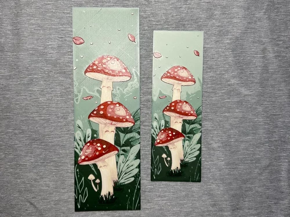 Mushroom Hueforge Bookmarks - 2 sizes by Hey Ben HueForge model: Mushroom Hueforge Bookmarks - 2 sizes by Hey Ben