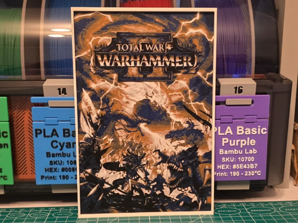 Total War: War hammer II Poster - Hueforge Art by Lumpy3D HueForge model: Total War: War hammer II Poster - Hueforge Art by Lumpy3D