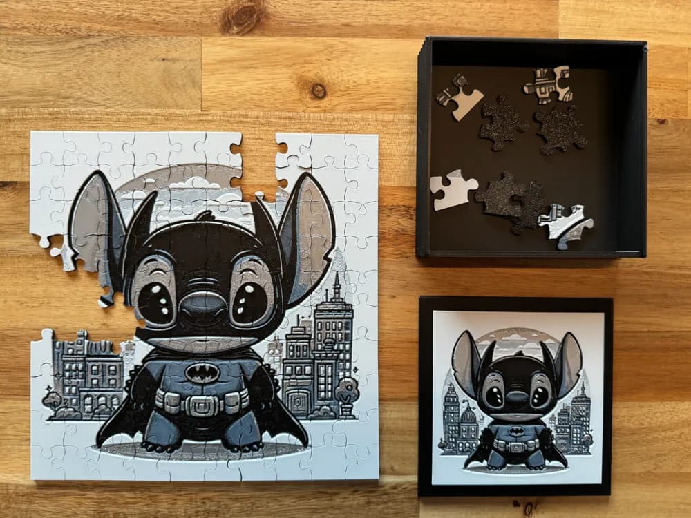 PUZZLE - Stitch - Batman Cosplay by Canadian Gamer HueForge model: PUZZLE - Stitch - Batman Cosplay by Canadian Gamer