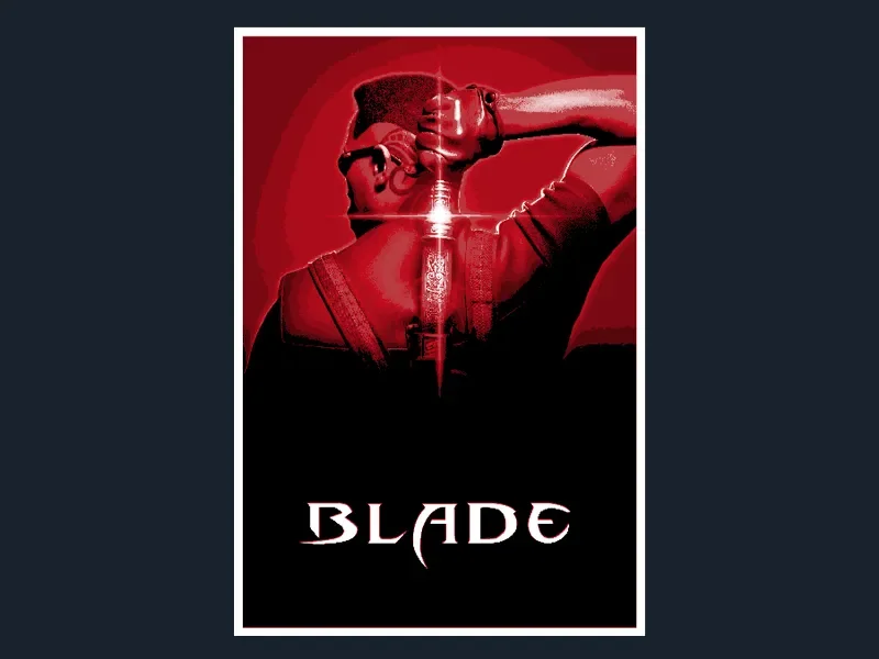 Blade (Movie Poster - HueForge) by HugheCraft HueForge model: Blade (Movie Poster - HueForge) by HugheCraft