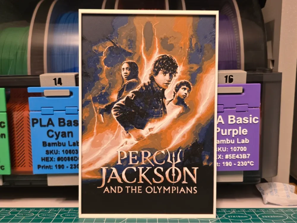 HueForge model: Percy Jackson and the Olympians Poster - Hueforge by Lumpy3D