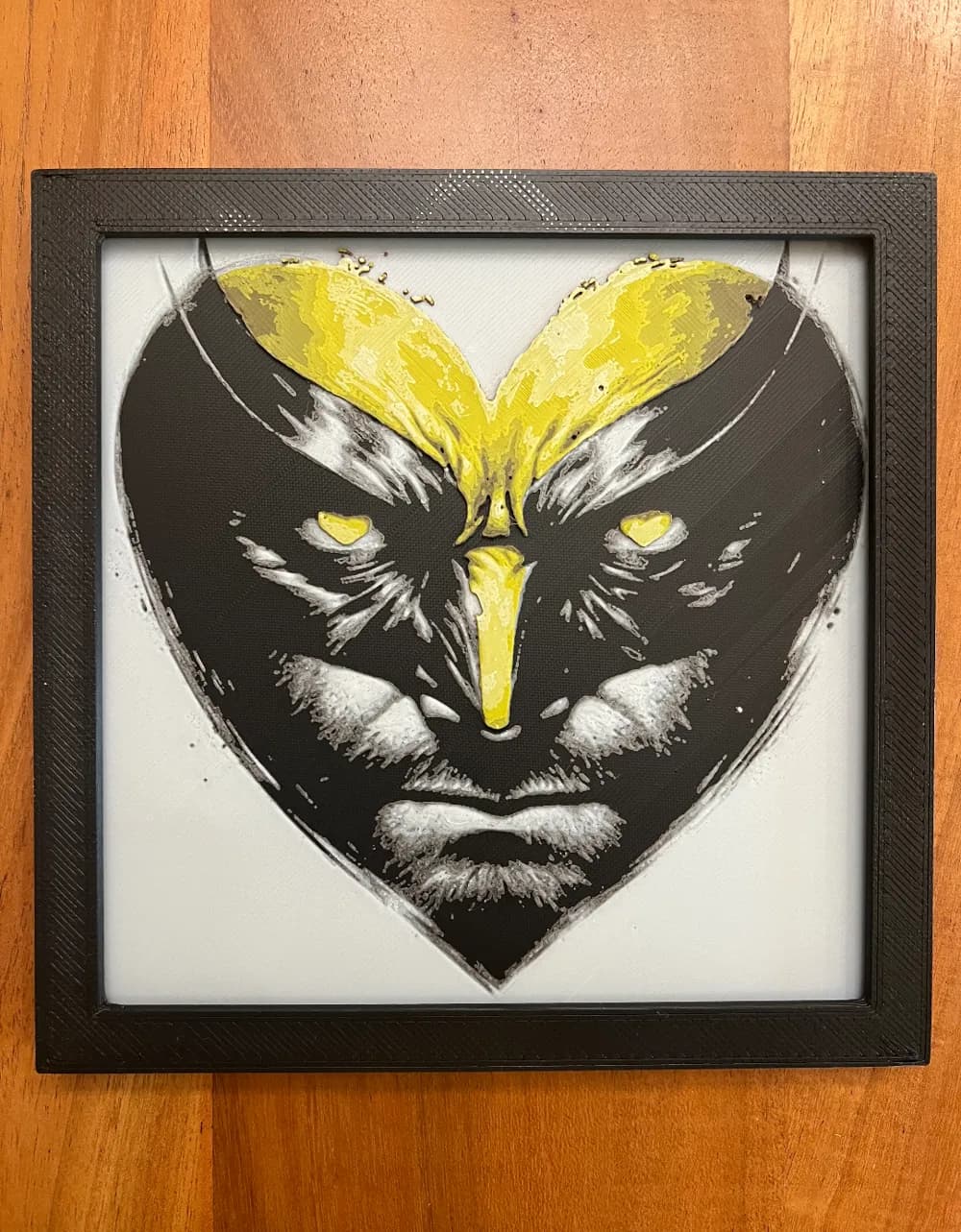 Heart Shaped Wolverine by JustBe 3D Printing HueForge model: Heart Shaped Wolverine by JustBe 3D Printing