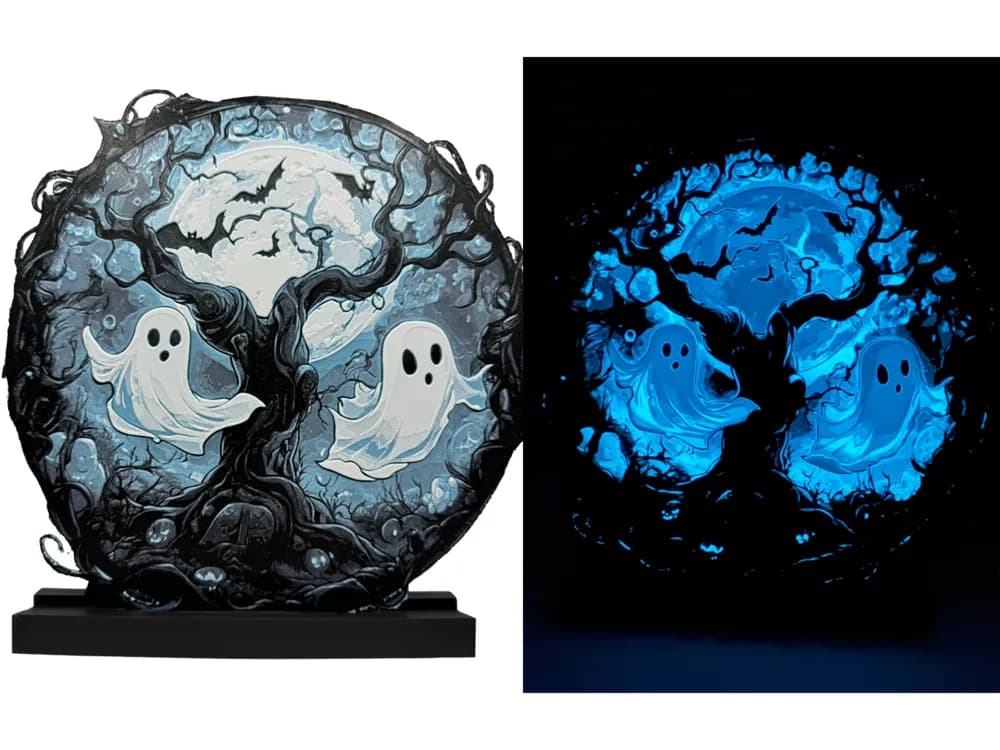 HueForge model: Glow-In-The-Dark Ghosts by Canadian Gamer