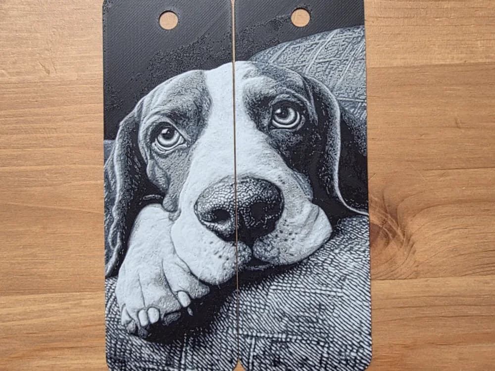 x2 Dog Bookmark by Morganja HueForge model: x2 Dog Bookmark by Morganja