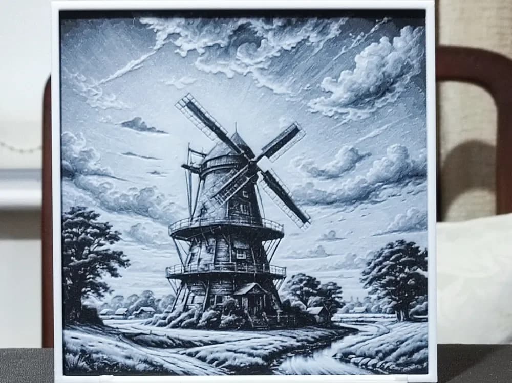The Windmill - HueForge 2 Color by BoDad HueForge model: The Windmill - HueForge 2 Color by BoDad