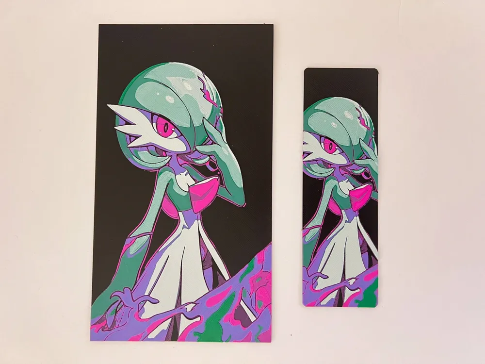 Gardevoir - Bookmark / Portrait by 3djd HueForge model: Gardevoir - Bookmark / Portrait by 3djd