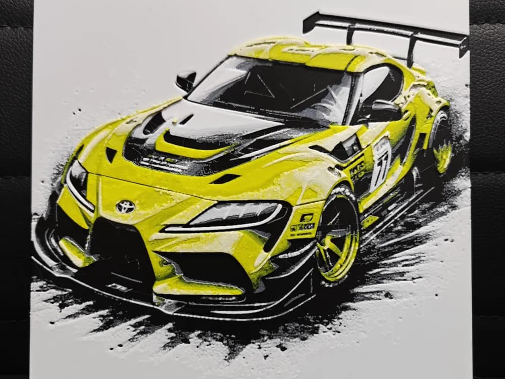 HueForge model: Toyota Supra Racing by TheHueforgeLady