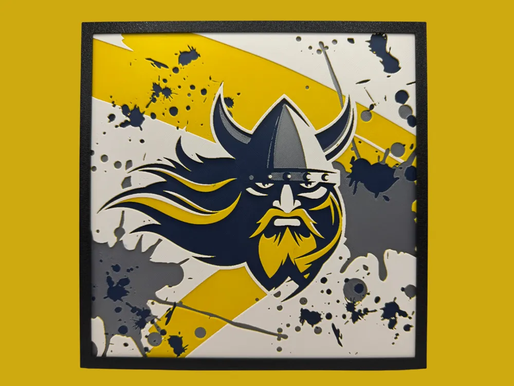 Augustana Vikings Football - NCAA Hueforge by Canadian Gamer HueForge model: Augustana Vikings Football - NCAA Hueforge by Canadian Gamer