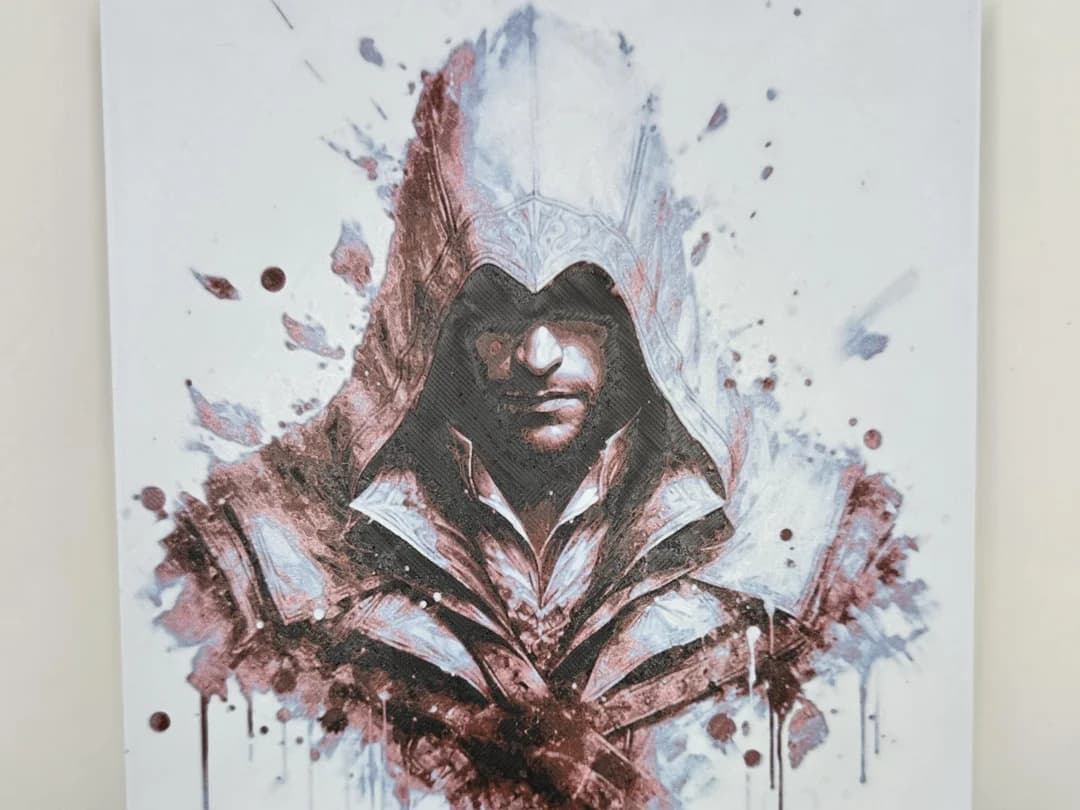 Graffiti Ezio Auditore Hueforge by 3Ree Printing HueForge model: Graffiti Ezio Auditore Hueforge by 3Ree Printing