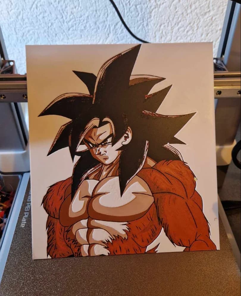 Dragon Ball GT - Goku SSJ4 Hueforge by Dakiren HueForge model: Dragon Ball GT - Goku SSJ4 Hueforge by Dakiren