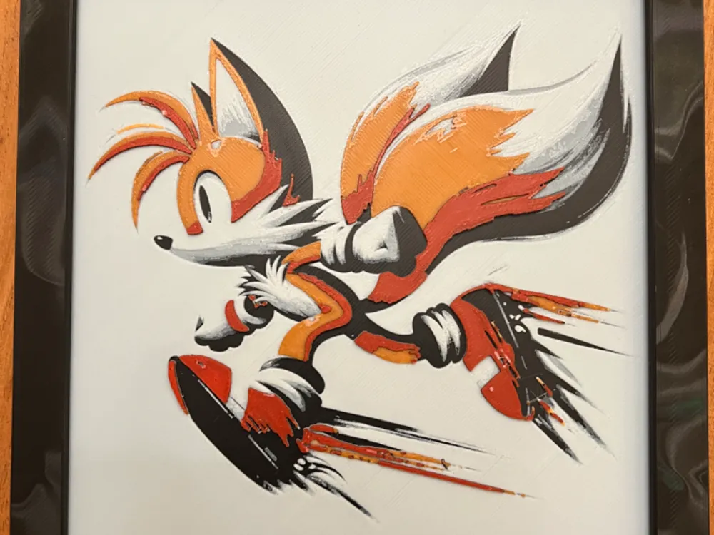 HueForge model: Tails by JustBe 3D Printing