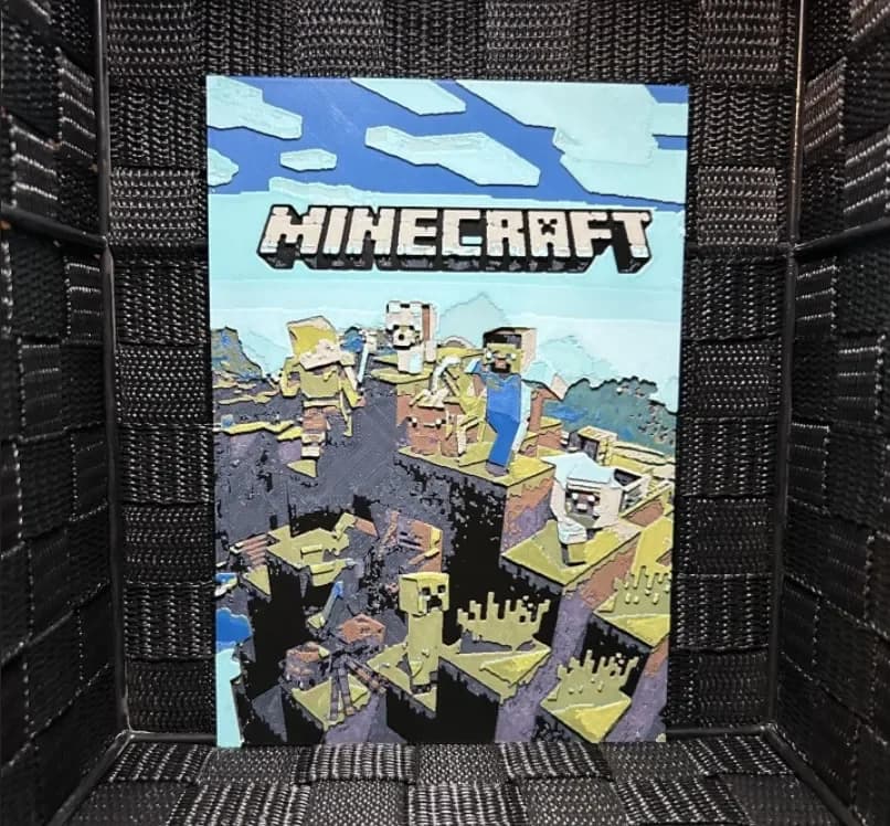 Hueforge Game Poster - Minecraft - by JoDau HueForge model: Hueforge Game Poster - Minecraft - by JoDau