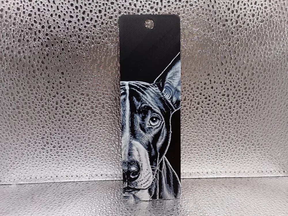 Bull Terrier Bookmark – Hueforge by Borishotch Industries HueForge model: Bull Terrier Bookmark – Hueforge by Borishotch Industries