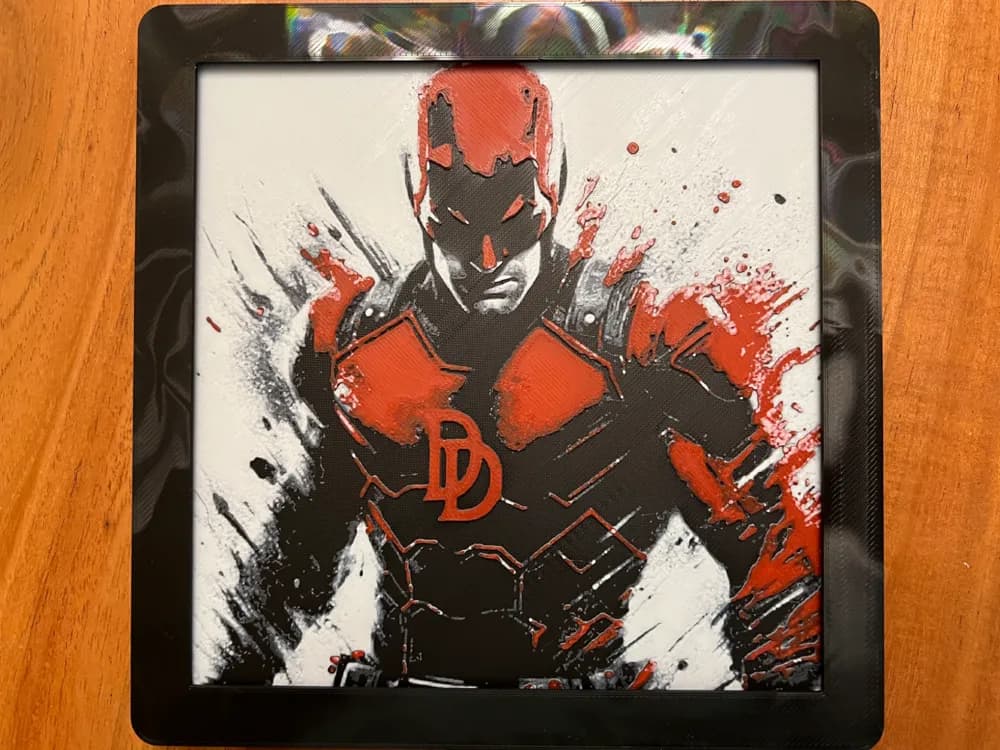 DareDevil 2.0 by JustBe 3D Printing HueForge model: DareDevil 2.0 by JustBe 3D Printing