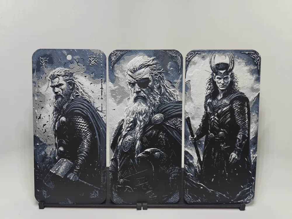 Norse Gods - Bookmarks Set by BeaN HueForge model: Norse Gods - Bookmarks Set by BeaN