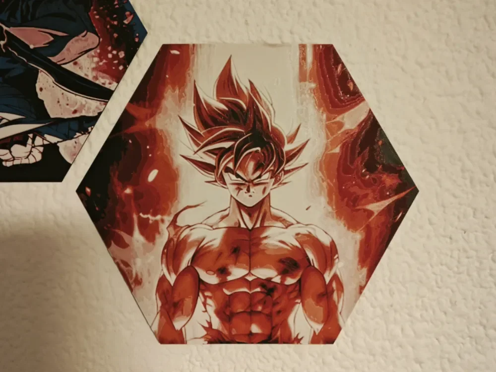 Hueforge Goku (Dragon Ball Z) Honeycomb Mode by JGz3DMaker HueForge model: Hueforge Goku (Dragon Ball Z) Honeycomb Mode by JGz3DMaker