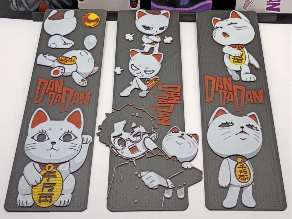 HueForge model: DanDaDan Turbo Granny Bookmark Set by 3djd