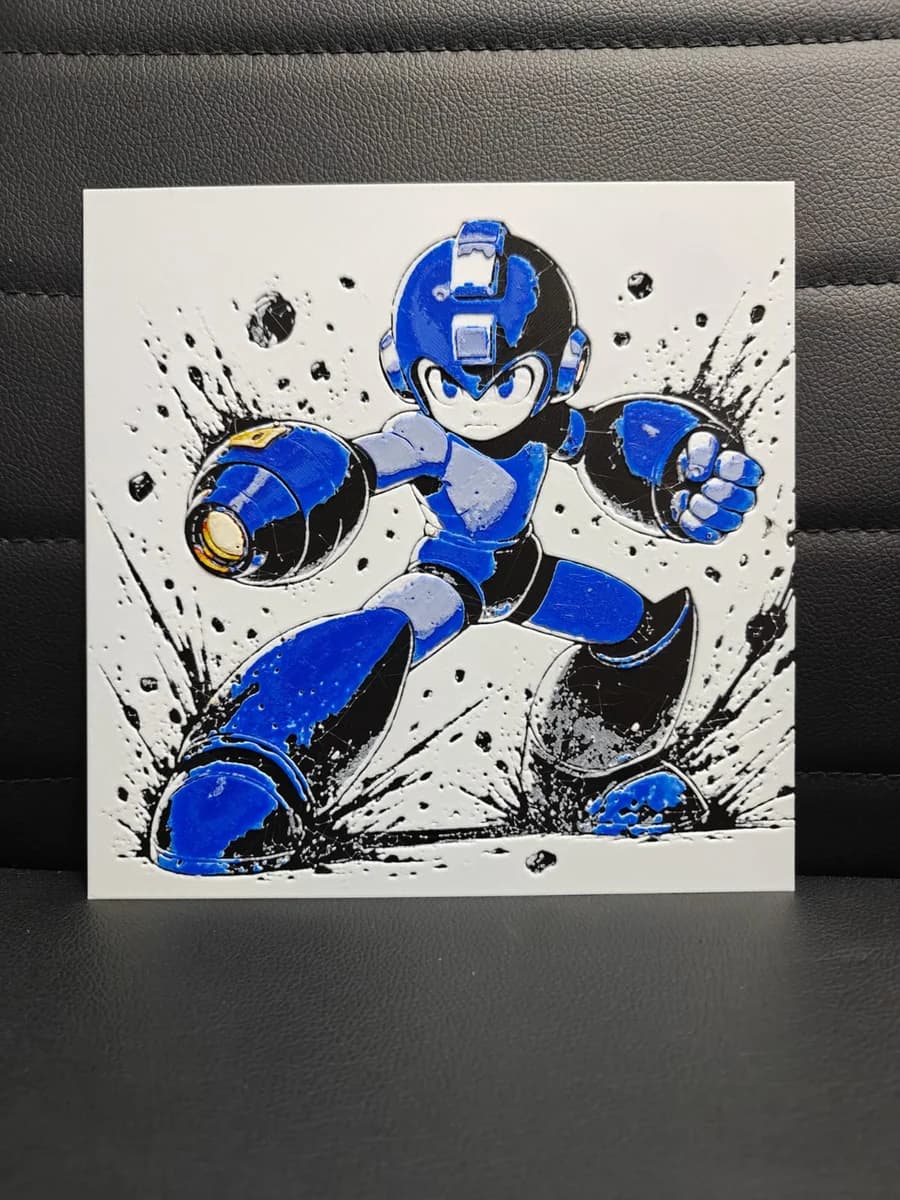 Megaman by TheHueforgeLady HueForge model: Megaman by TheHueforgeLady