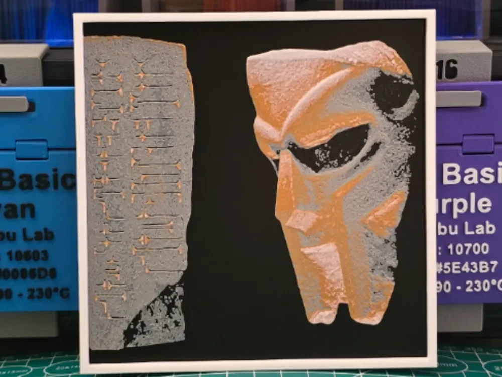 MF DOOM "Born Like This" Album - Hueforge Art by Lumpy3D HueForge model: MF DOOM "Born Like This" Album - Hueforge Art by Lumpy3D