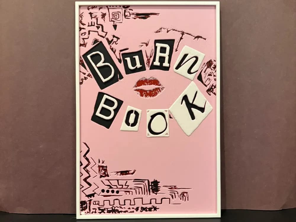 Mean Girls - Burn Book Hueforge by Estiv HueForge model: Mean Girls - Burn Book Hueforge by Estiv