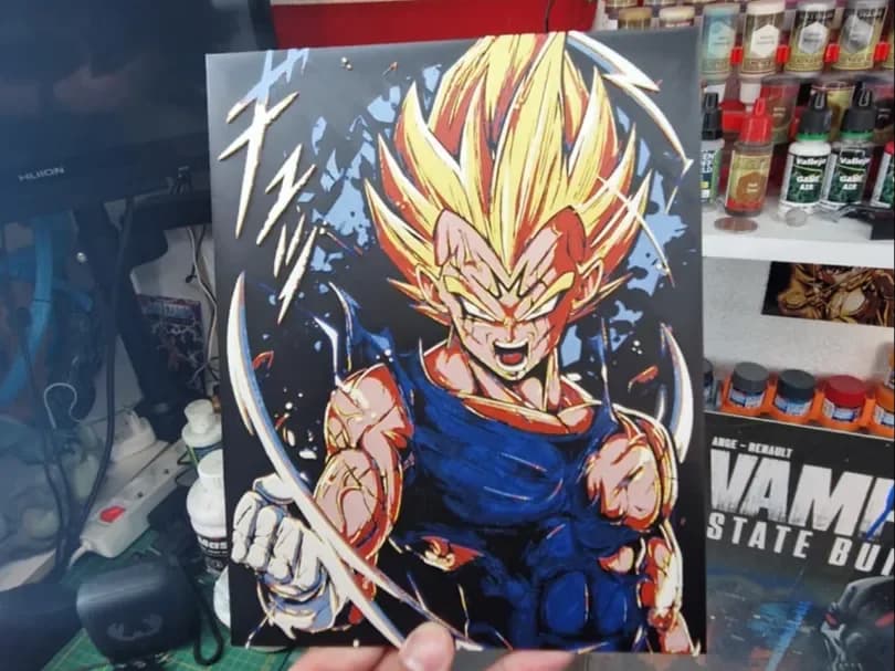 Majin Vegeta Hueforge - Dragon Ball Z by Dakiren HueForge model: Majin Vegeta Hueforge - Dragon Ball Z by Dakiren