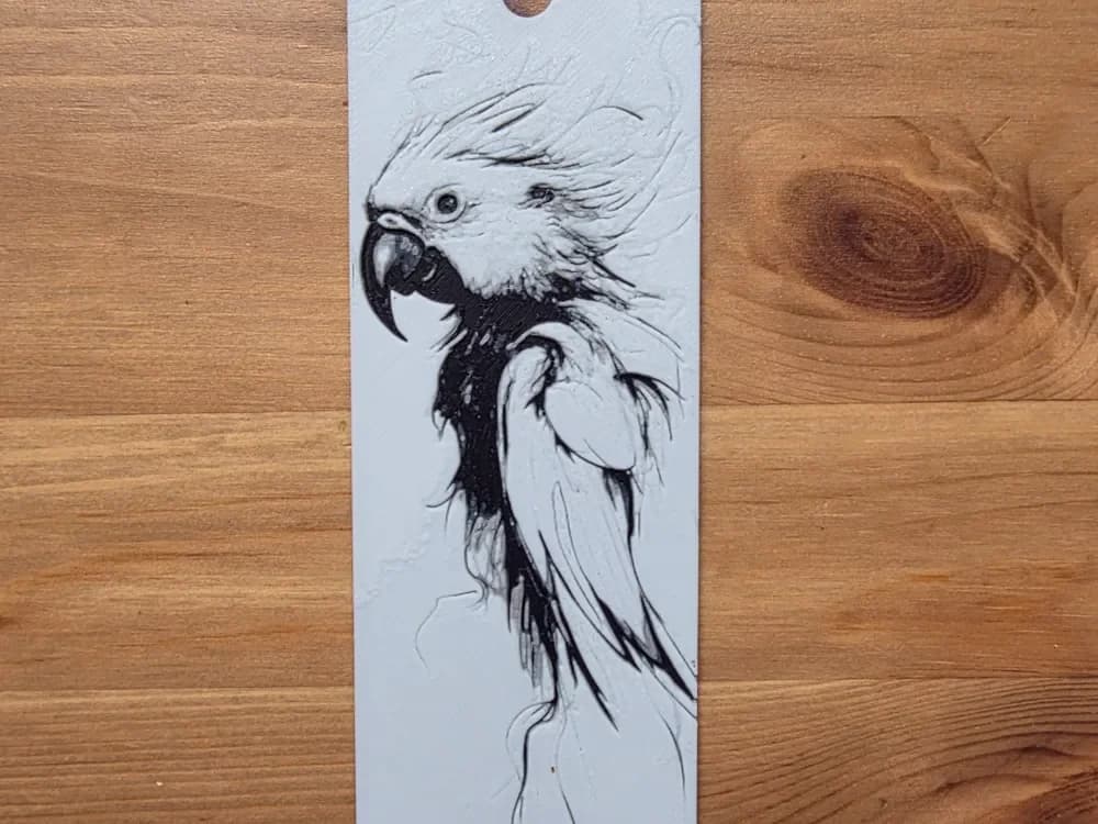 Parrot Bookmark by Morganja HueForge model: Parrot Bookmark by Morganja