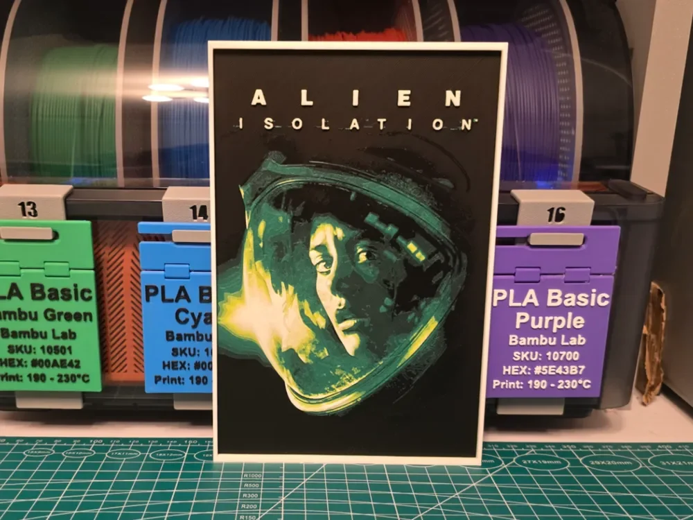 HueForge model: Alien: Isolation Game Poster - Hueforge Art by Lumpy3D