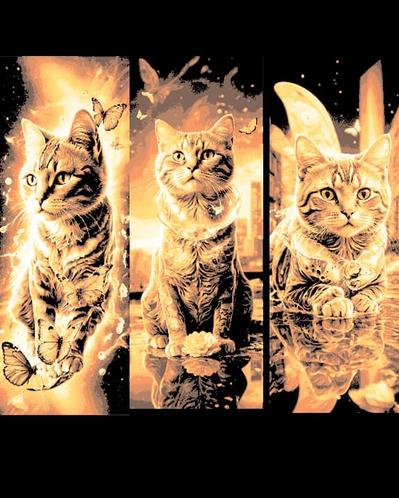 Cosmic connection between Cats and Butterflies - Set of 3 Bookmarks Cosmic connection between Cats and Butterflies - Set of 3 Bookmarks