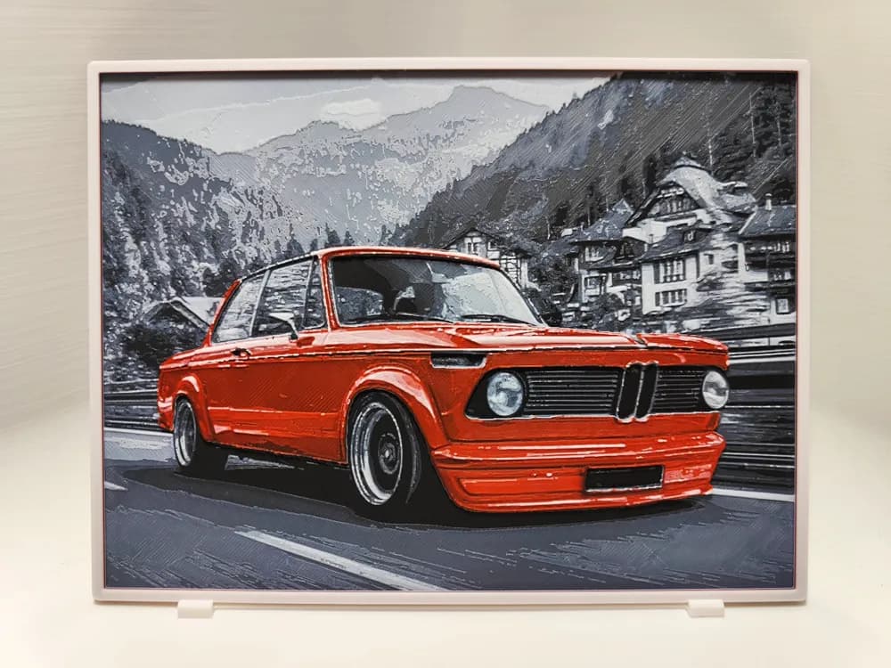 BMW 2002 Turbo - Hueforge by BeaN HueForge model: BMW 2002 Turbo - Hueforge by BeaN