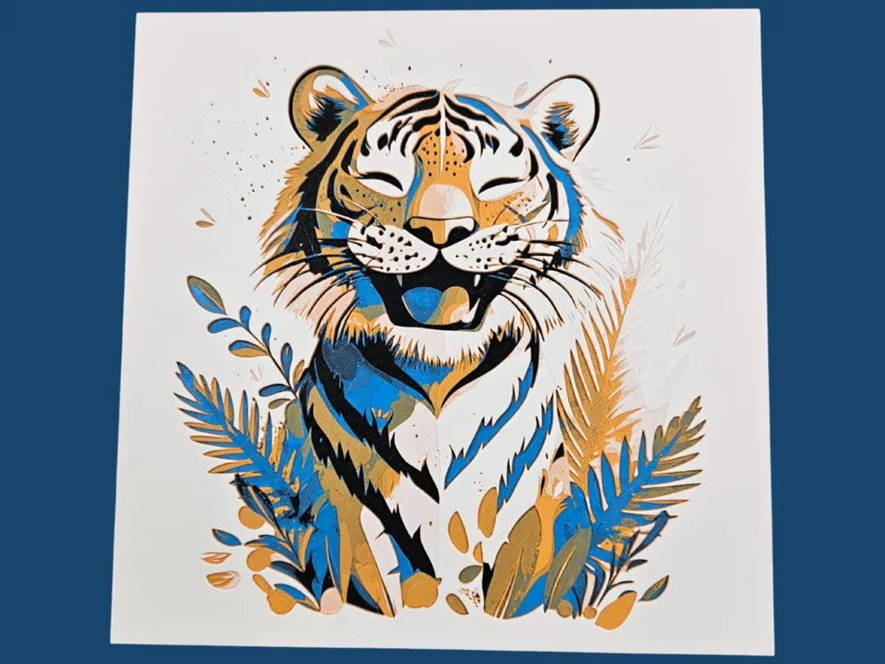 Joyful Tiger by BusyKikiBee HueForge model: Joyful Tiger by BusyKikiBee