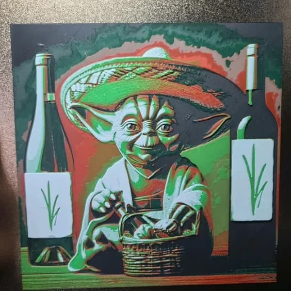 HueForge model: Happy Hour Yoda by the_bearded_jedi