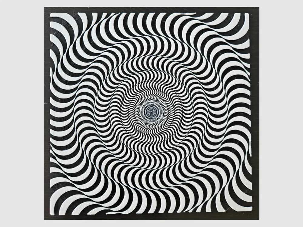 Trippy Tunnel (Optical Illusion) by BusyKikiBee HueForge model: Trippy Tunnel (Optical Illusion) by BusyKikiBee
