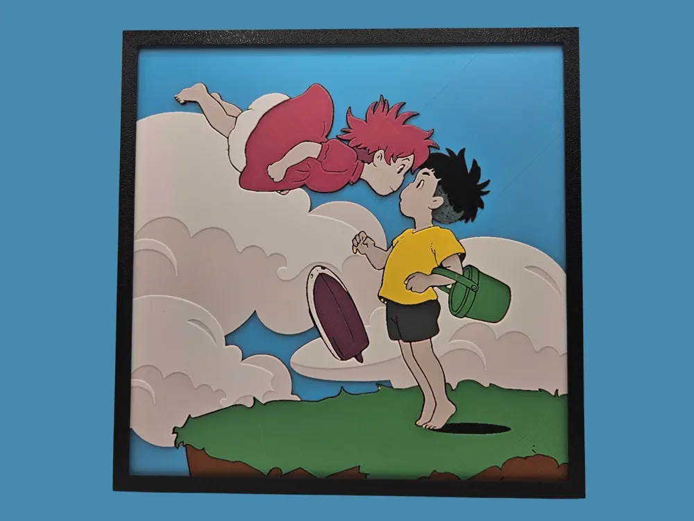 Ponyo by BusyKikiBee HueForge model: Ponyo by BusyKikiBee