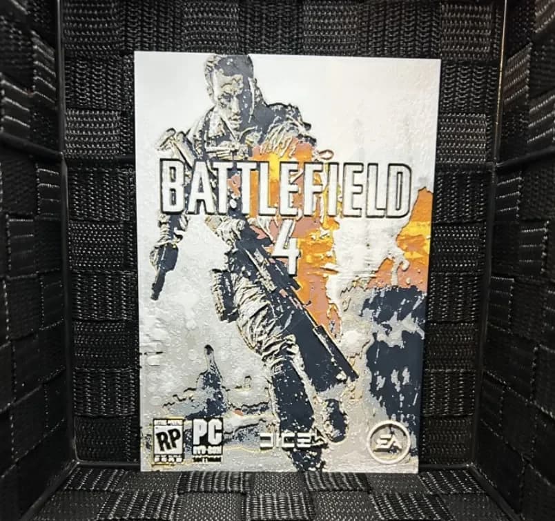 Hueforge Game Poster - Battlefied 4 - by JoDau HueForge model: Hueforge Game Poster - Battlefied 4 - by JoDau