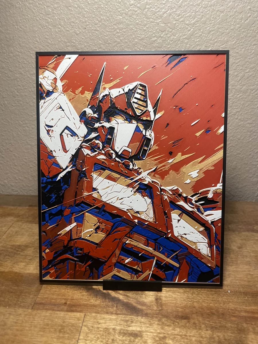 Optimus Prime by Cloudy Nostalgia HueForge model: Optimus Prime by Cloudy Nostalgia