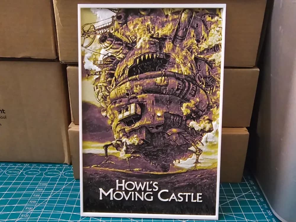 Howl's Moving Castle Movie Poster - Hueforge Art by Lumpy3D HueForge model: Howl's Moving Castle Movie Poster - Hueforge Art by Lumpy3D
