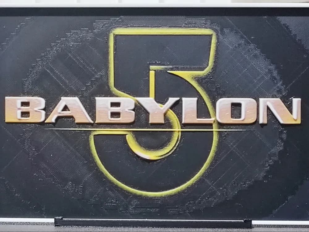 Babylon 5 Logo Plaque - HueForge 4-Color by BoDad HueForge model: Babylon 5 Logo Plaque - HueForge 4-Color by BoDad