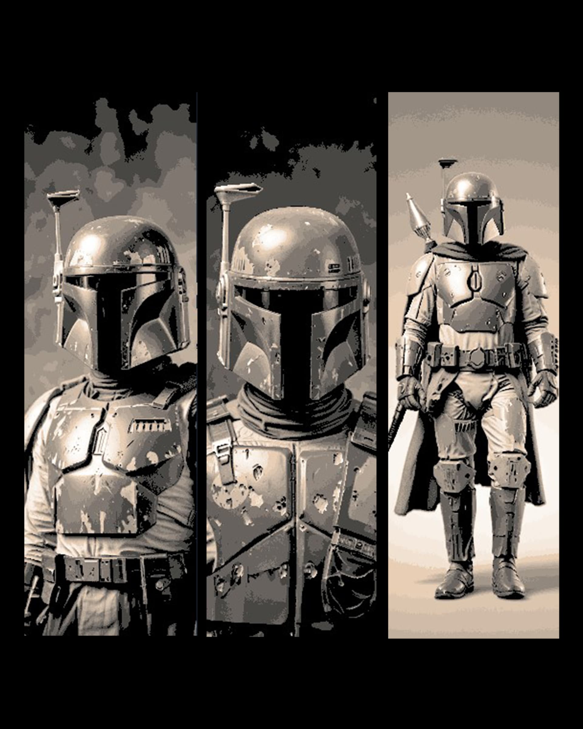 Fan Art of Star Wars Character Bounty Hunter Boba Fett - Set of 3 Bookmarks Fan Art of Star Wars Character Bounty Hunter Boba Fett - Set of 3 Bookmarks