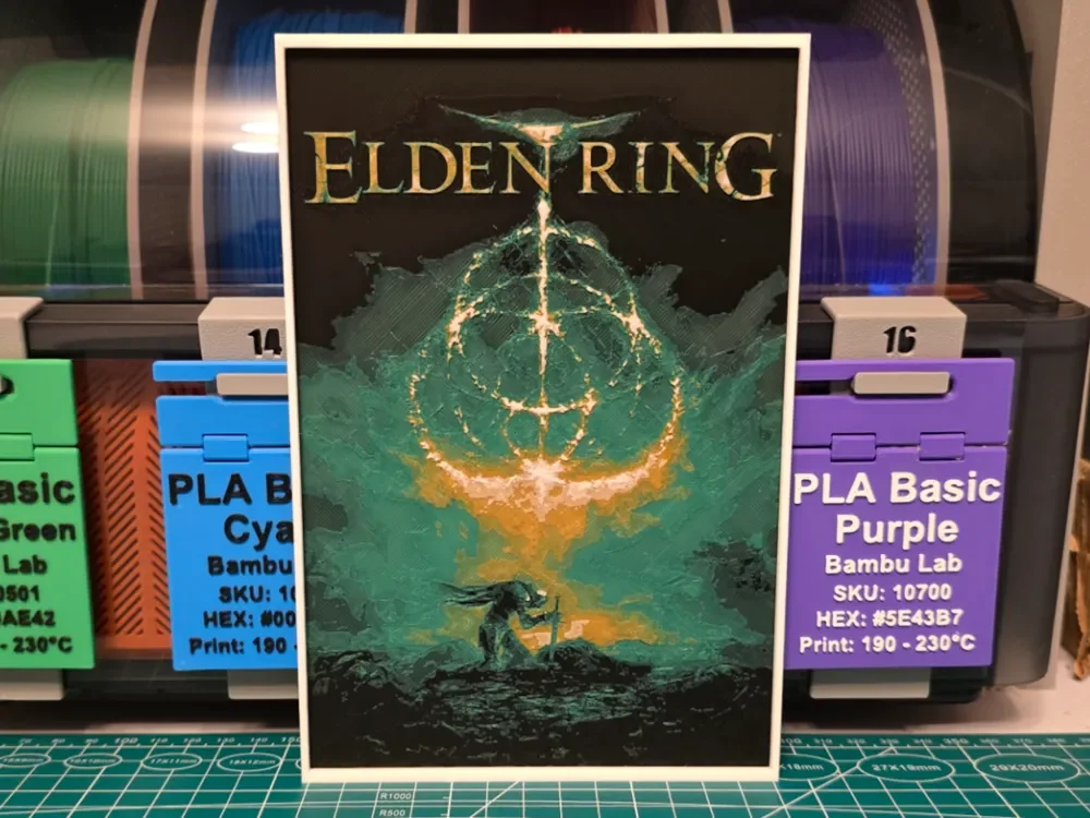 Elden Ring Game Poster V2 - Hueforge Art by Lumpy3D HueForge model: Elden Ring Game Poster V2 - Hueforge Art by Lumpy3D