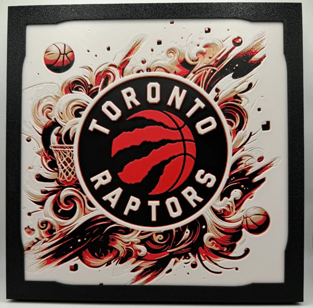 Toronto Raptors - NBA Hueforge by Canadian Gamer HueForge model: Toronto Raptors - NBA Hueforge by Canadian Gamer
