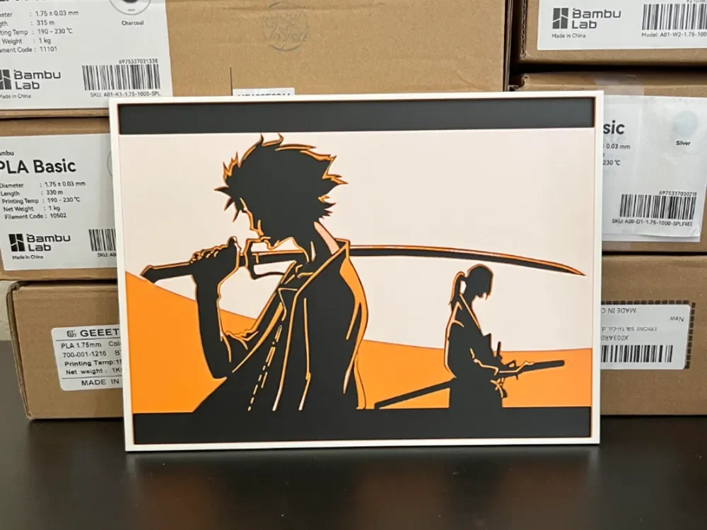 Samurai Champloo Sun Hueforge by Estiv HueForge model: Samurai Champloo Sun Hueforge by Estiv