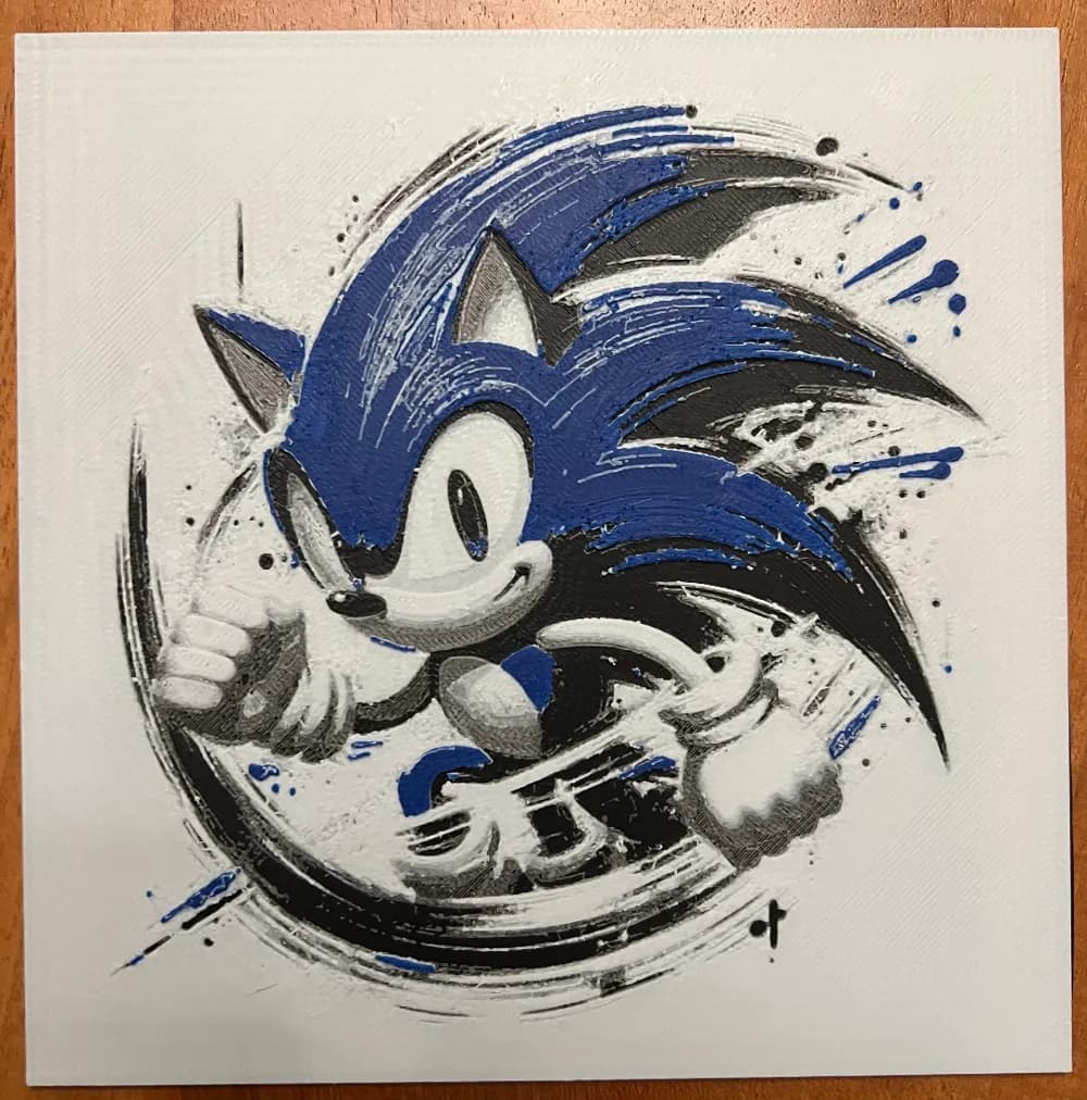 Sonic the Hedgehog by JustBe 3D Printing HueForge model: Sonic the Hedgehog by JustBe 3D Printing
