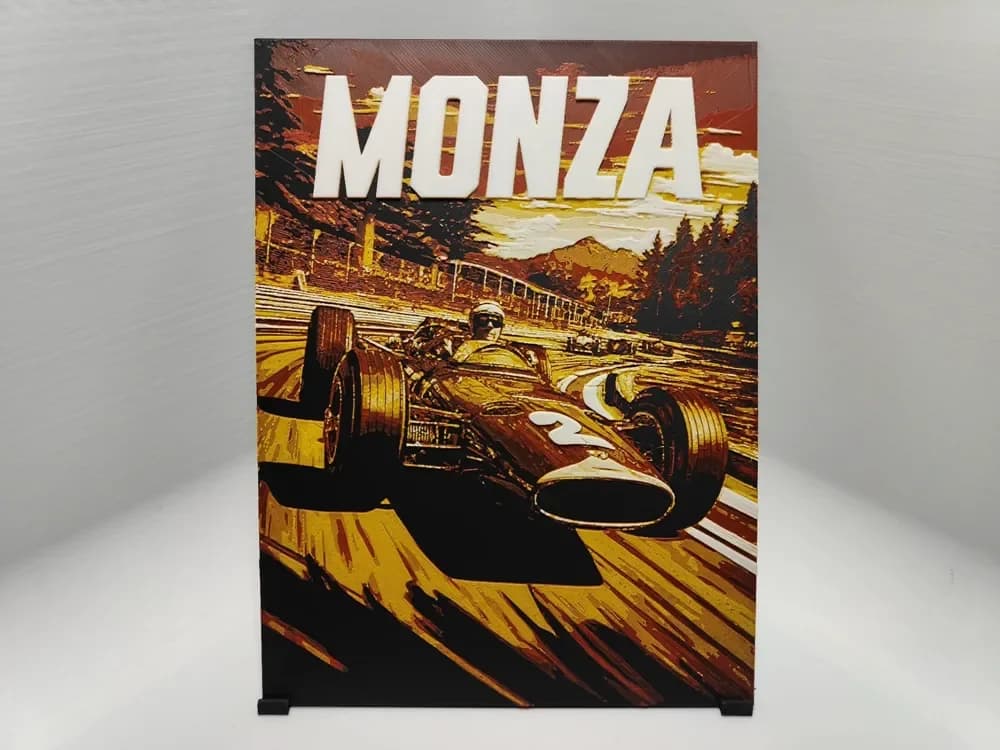 Monza Poster - Hueforge by BeaN HueForge model: Monza Poster - Hueforge by BeaN