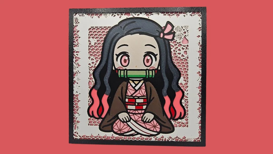 Demon Slayer - Nezuko Kamado (Chibi Edition) by BusyKikiBee HueForge model: Demon Slayer - Nezuko Kamado (Chibi Edition) by BusyKikiBee