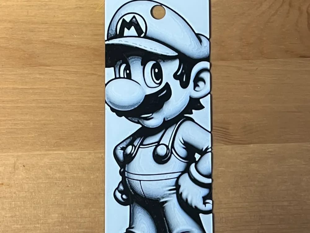 mario bookmark by Morganja HueForge model: mario bookmark by Morganja