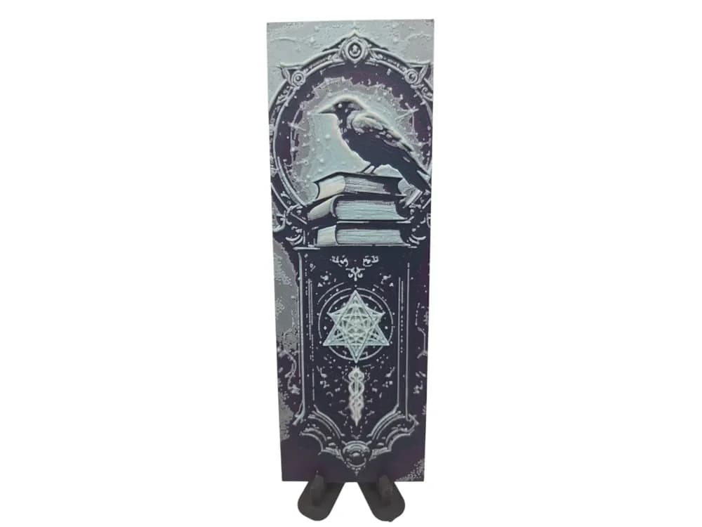 Magic Raven Bookmark by MythicHue's HueForge model: Magic Raven Bookmark by MythicHue's