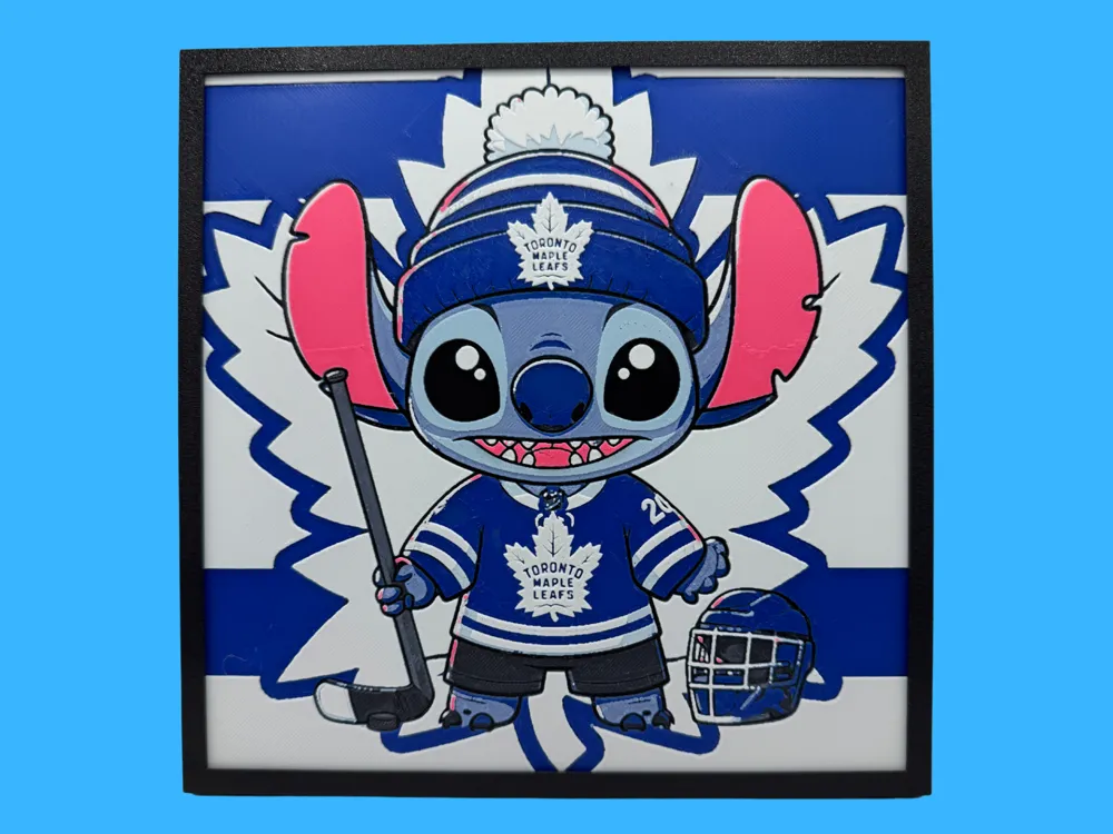 HueForge model: Stitch - Toronto Maple Leafs by Canadian Gamer